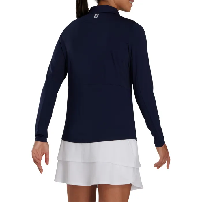 Women FootJoy Shirts Long Sleeve Sun Protection Shirt 8211 FJ Tour Collar Navy Women FootJoy Shirts Long Sleeve Sun Protection Shirt 8211 FJ Tour Collar Navy