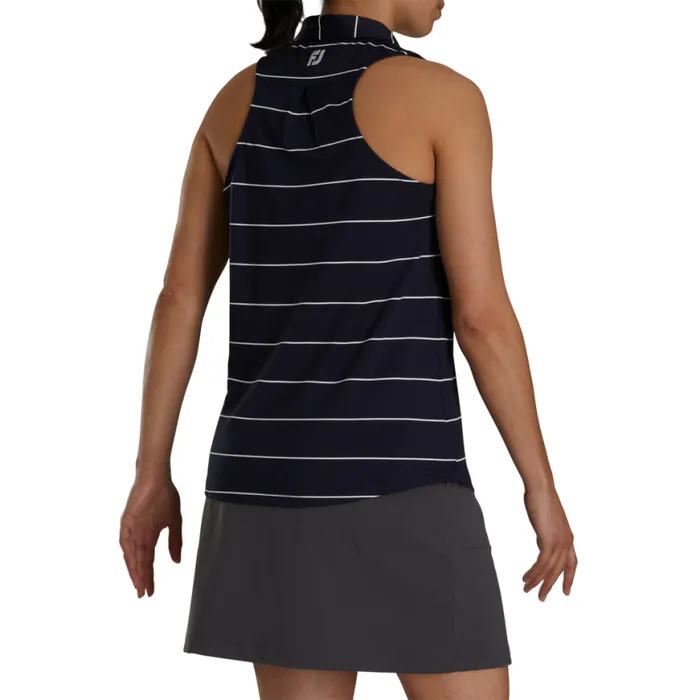 Women FootJoy Shirts Racerback Pinstripe Tank Navy White Women FootJoy Shirts Racerback Pinstripe Tank Navy White