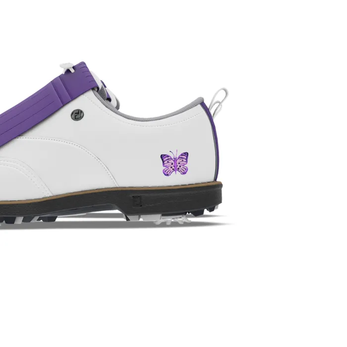 Women FootJoy Spiked MyJoys Premiere Series Issette White Purple Women FootJoy Spiked MyJoys Premiere Series Issette White Purple
