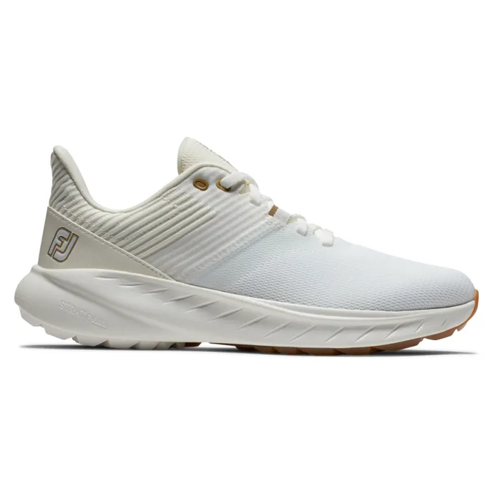 Women FootJoy Spikeless Flex White Beige
