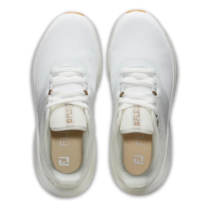 Women FootJoy Spikeless Flex White Beige Women FootJoy Spikeless Flex White Beige