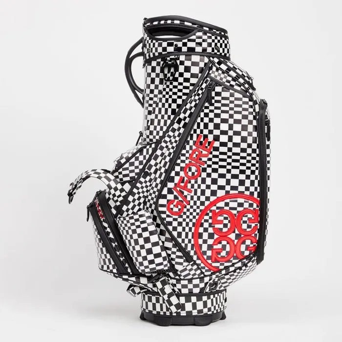 Women GFORE Black Distorted Check Tour Staff Golf Bags
