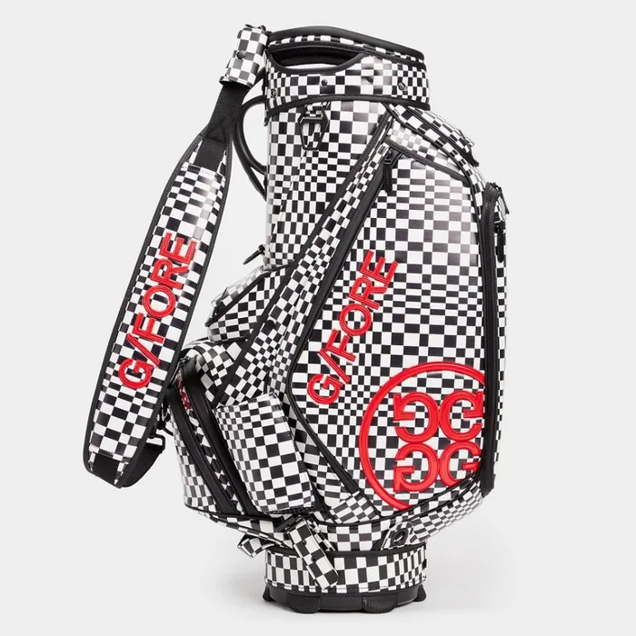 Women GFORE Black Distorted Check Tour Staff Golf Bags