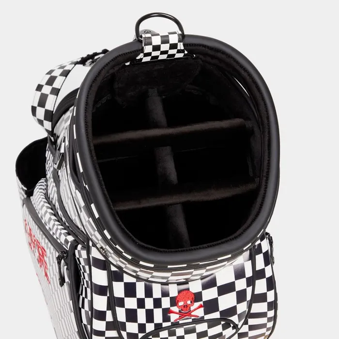 Women GFORE Black Distorted Check Tour Staff Golf Bags