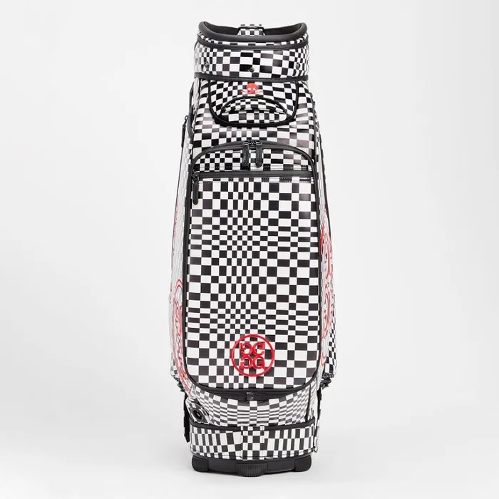Women GFORE Black Distorted Check Tour Staff Golf Bags