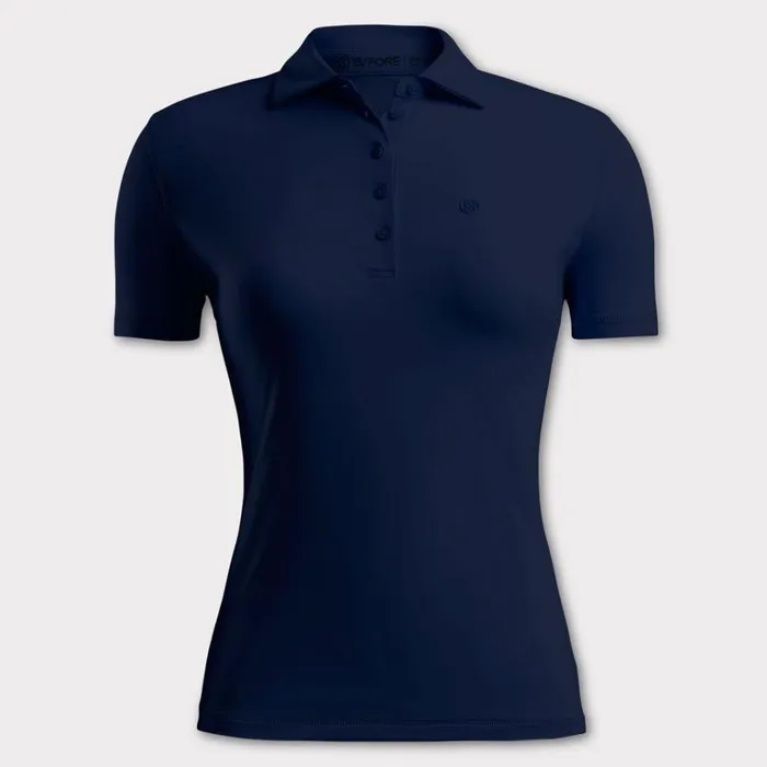 Women GFORE Navy Featherweight Golf Polo