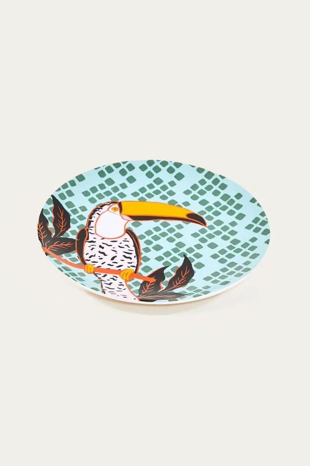 Women Happiness A La Table Farm Rio Toucan Plate