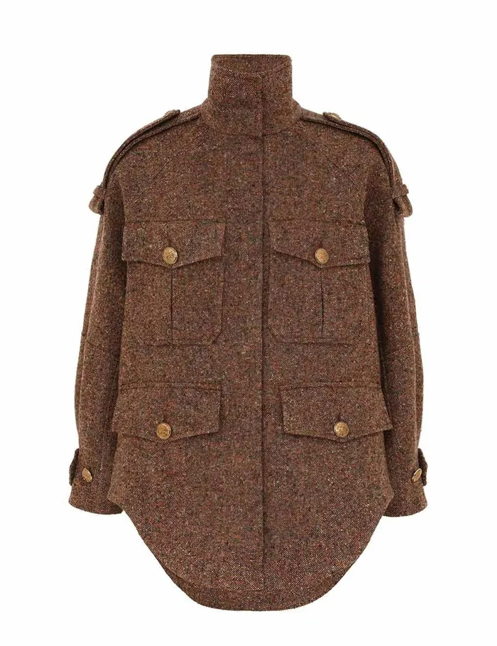 Women Jackets and Coats Zimmermann Illustration Tweed Jacket Brown Multi