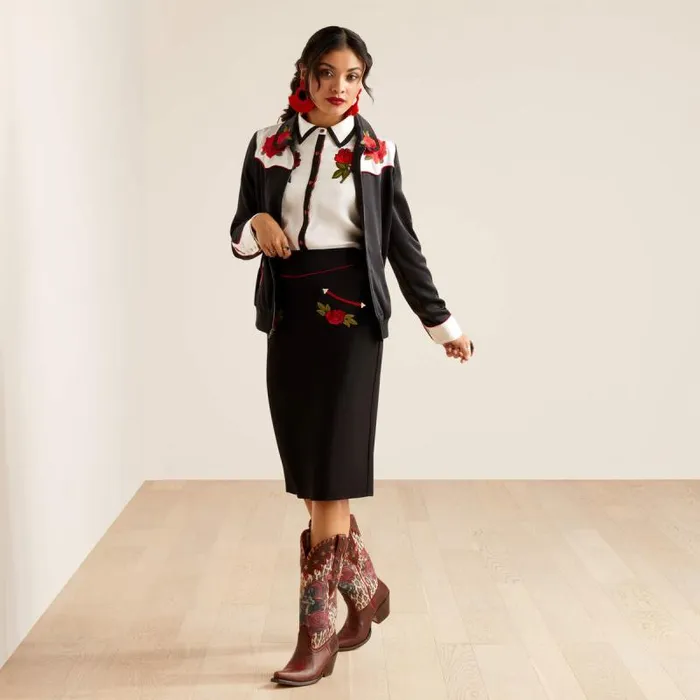 Women Jackets and Vests Ariat Bomber Rodeo Quincy Jacket Black Women Jackets and Vests Ariat Bomber Rodeo Quincy Jacket Black
