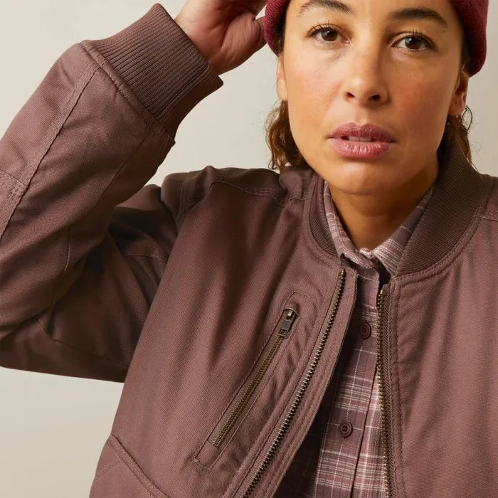 Women Jackets and Vests Ariat Rebar DuraCanvas Bomber Jacket Peppercorn Women Jackets and Vests Ariat Rebar DuraCanvas Bomber Jacket Peppercorn
