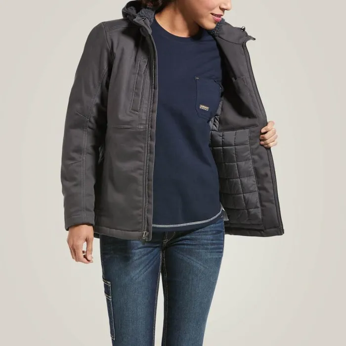 Women Jackets and Vests Ariat Rebar DuraCanvas Insulated Jacket Rebar Grey Women Jackets and Vests Ariat Rebar DuraCanvas Insulated Jacket Rebar Grey