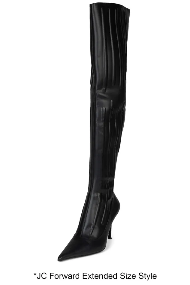 Women Jeffrey Campbell Knee To Thigh THIRTEEN Black