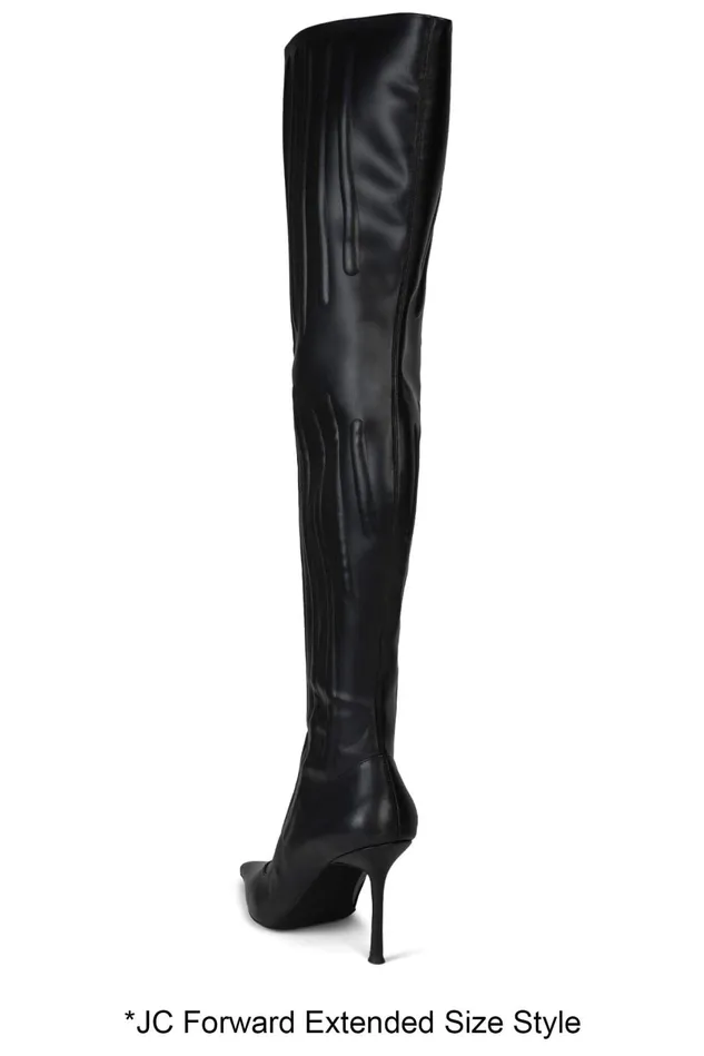 Women Jeffrey Campbell Knee To Thigh THIRTEEN Black