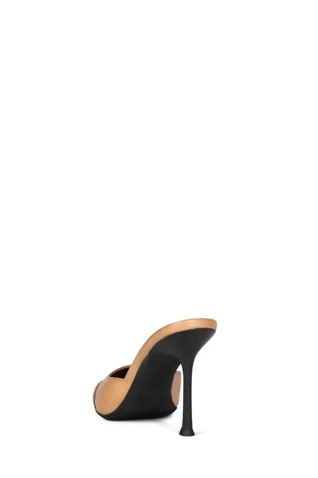 Women Jeffrey Campbell Mule BITEME Natural Brush Silver