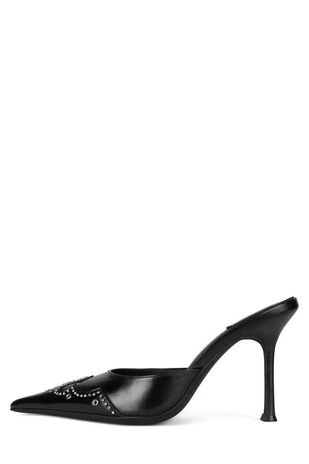Women Jeffrey Campbell Mule BITEME Natural Brush Silver