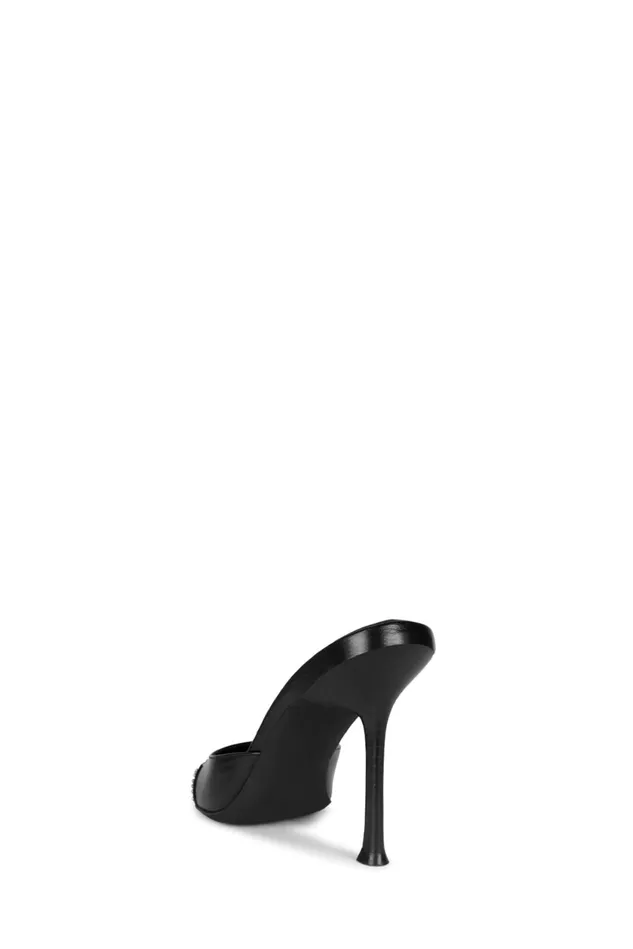 Women Jeffrey Campbell Mule BITEME Natural Brush Silver