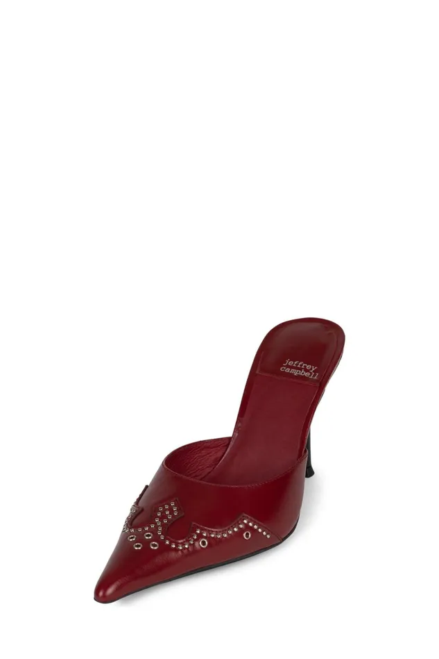 Women Jeffrey Campbell Mule BITEME Natural Brush Silver