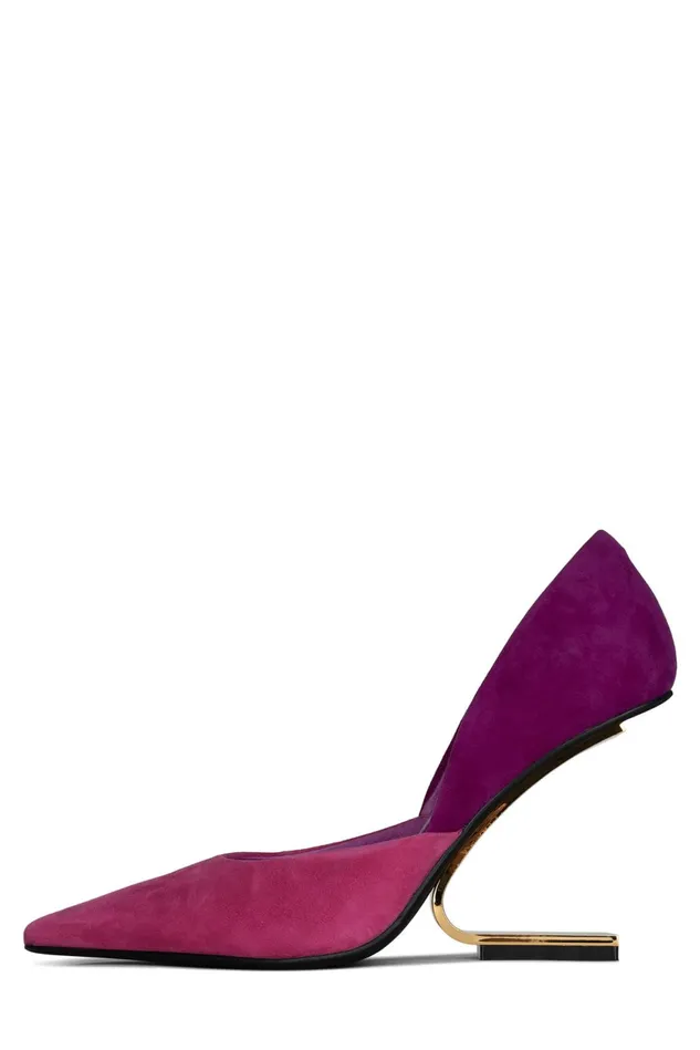Women Jeffrey Campbell Pump JULIETTE Fuchsia Suede Combo