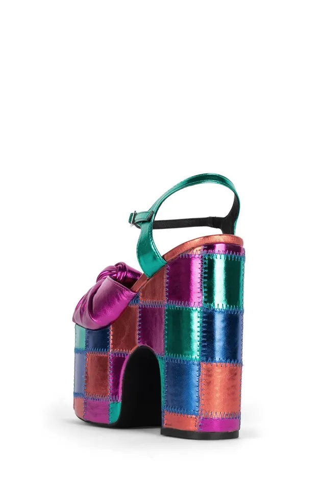 Women Jeffrey Campbell Sandal RISKYBZLP Bright Metallic Multi