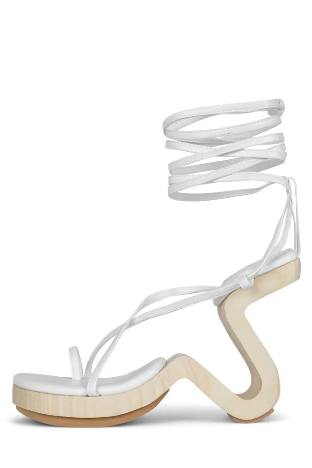 Women Jeffrey Campbell Wedge ALLTHAT White