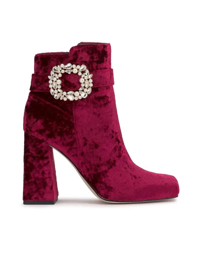 Women Jessica Simpson Boots and Booties Luminna Block Heeled Bootie In Oxblood Women Jessica Simpson Boots and Booties Luminna Block Heeled Bootie In Oxblood