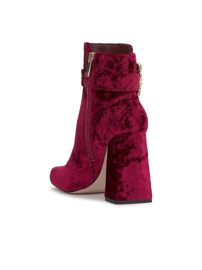 Women Jessica Simpson Boots and Booties Luminna Block Heeled Bootie In Oxblood