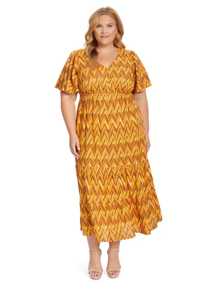 Women Jessica Simpson Dresses Naomi Dress In Ikat Chevron