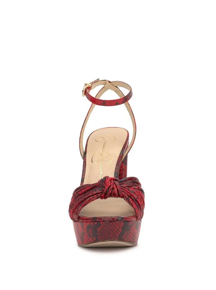 Women Jessica Simpson Platforms Immie Platform Sandal In Red Snake