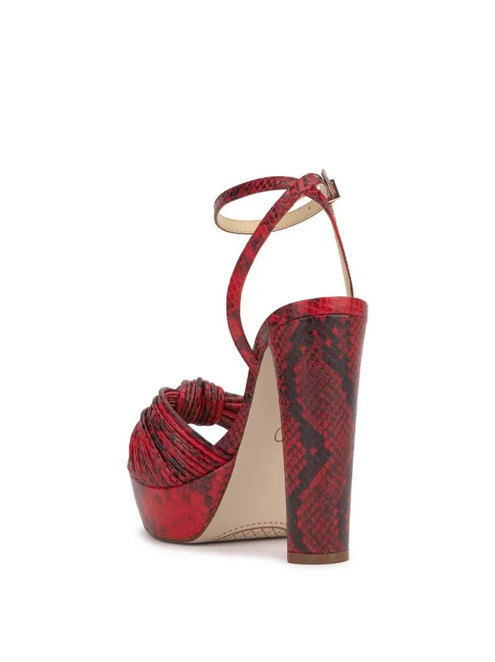 Women Jessica Simpson Platforms Immie Platform Sandal In Red Snake