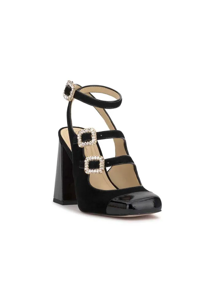 Women Jessica Simpson Pumps Lymen Buckle Pump In Black Suede