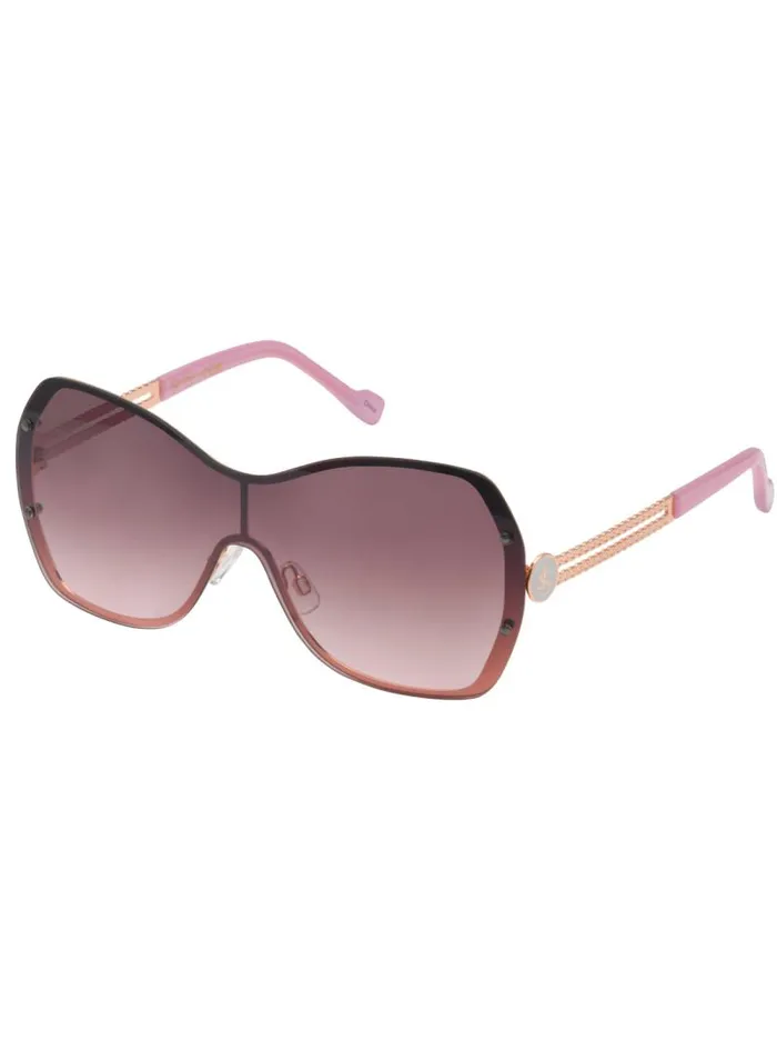 Women Jessica Simpson Sunglasses Frameless Metal Shield Sunglasses In Rose Gold and Rose Women Jessica Simpson Sunglasses Frameless Metal Shield Sunglasses In Rose Gold and Rose