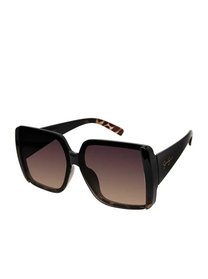 Women Jessica Simpson Sunglasses Oversized Glamorous Square Sunglasses In Black And Tortoise Women Jessica Simpson Sunglasses Oversized Glamorous Square Sunglasses In Black And Tortoise