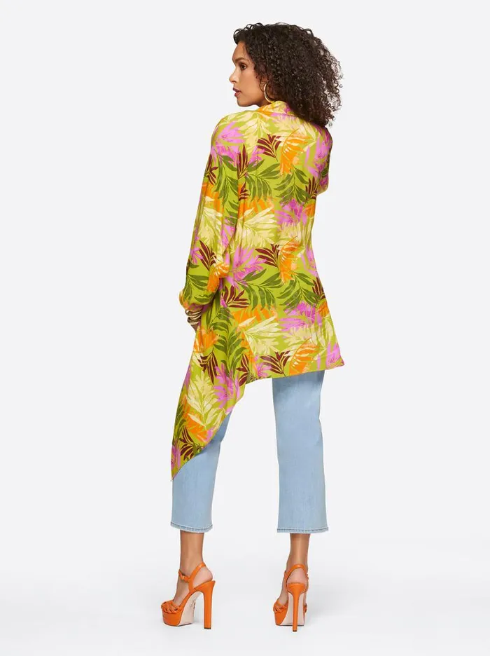 Women Jessica Simpson Tops and Tees Agnette Kimono In Tahitian Ferns