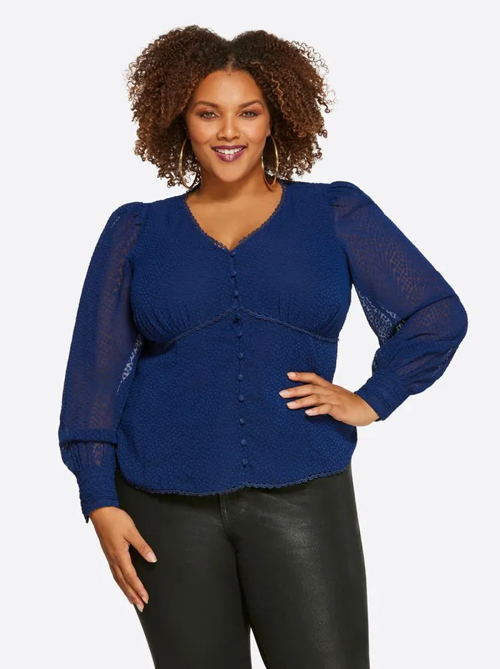 Women Jessica Simpson Tops and Tees Elia Top In Ocean Cavern