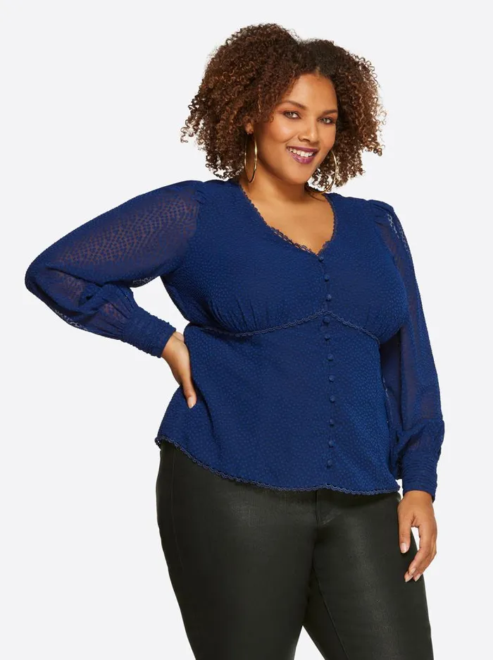 Women Jessica Simpson Tops and Tees Elia Top In Ocean Cavern