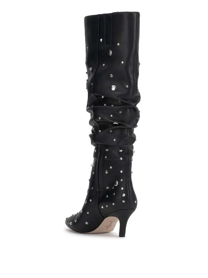 Women Jessica Simpson Wide Naevy Slouch Boot In Black Studs