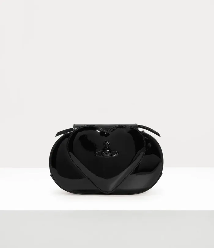 Women Jonny Heart Flap Crossbody Bag Blackenamel Vivienne Westwood Crossbody Bags