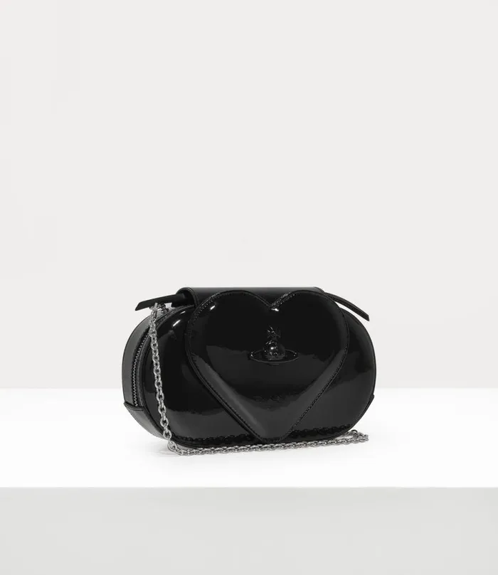 Women Jonny Heart Flap Crossbody Bag Blackenamel Vivienne Westwood Crossbody Bags Women Jonny Heart Flap Crossbody Bag Blackenamel Vivienne Westwood Crossbody Bags