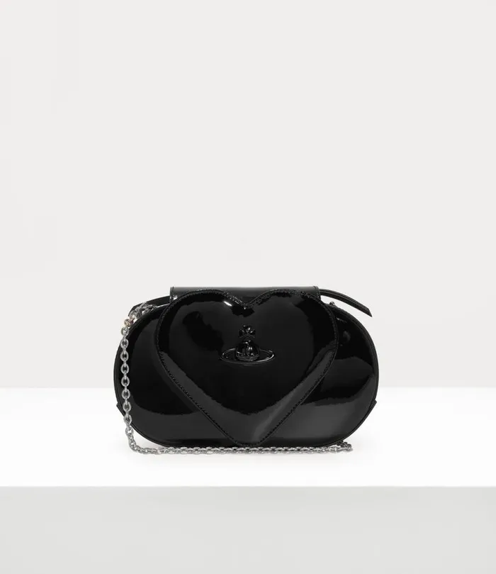 Women Jonny Heart Flap Crossbody Bag Blackenamel Vivienne Westwood Crossbody Bags Women Jonny Heart Flap Crossbody Bag Blackenamel Vivienne Westwood Crossbody Bags