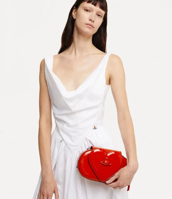 Women Jonny Heart Flap Crossbody Bag Redenamelorb Vivienne Westwood Crossbody Bags