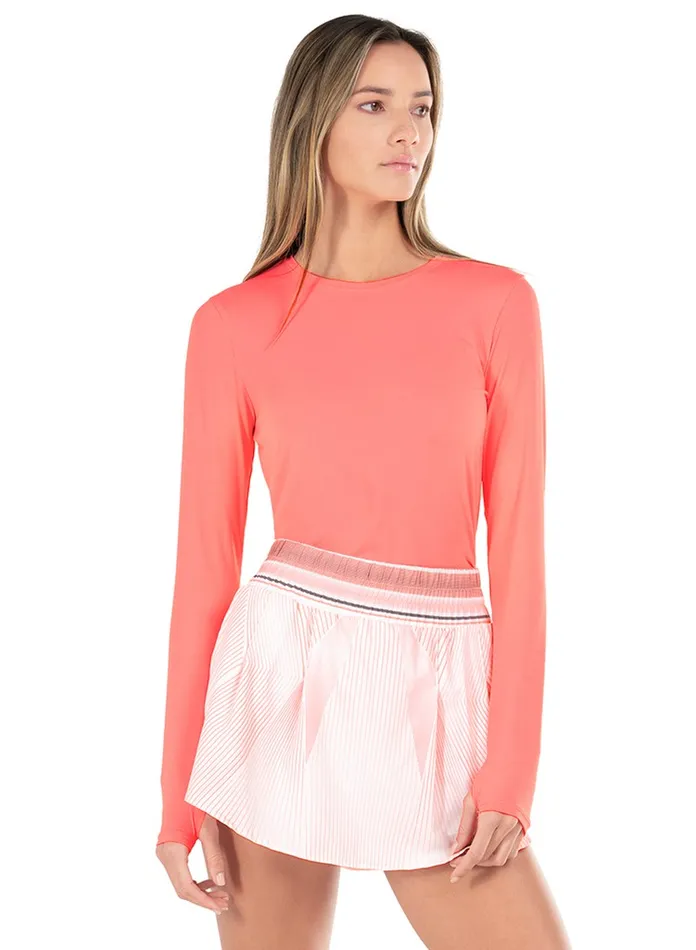 Women KSwiss TShirts and Tops VOLLEY LS Flamingo