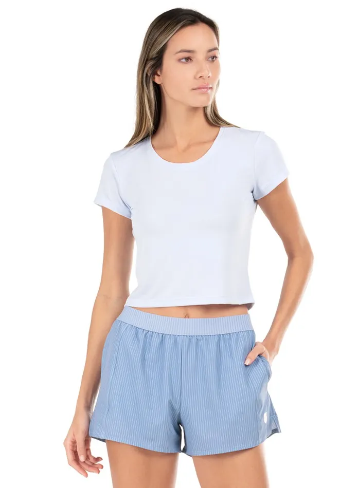 Women KSwiss Tennis CUT ABOVE CROP SS Glacier