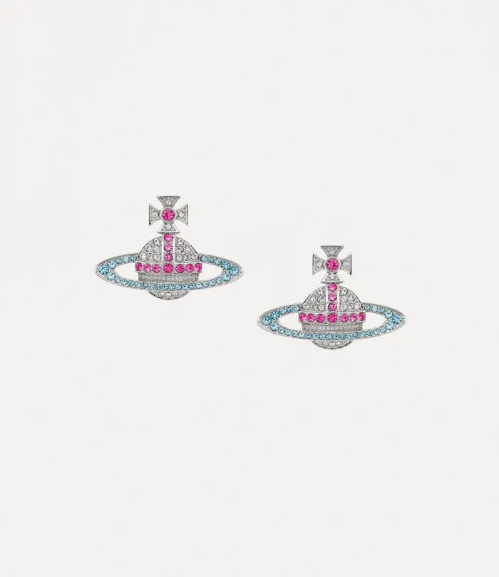 Women Kika Earrings Platinumcrystalfuchsiaindicolitecrystal Vivienne Westwood Earrings