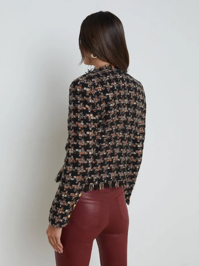 Women L039Agence Blazers and Jackets New Angelina Tweed Jacket Black Multi Tweed Women L039Agence Blazers and Jackets New Angelina Tweed Jacket Black Multi Tweed