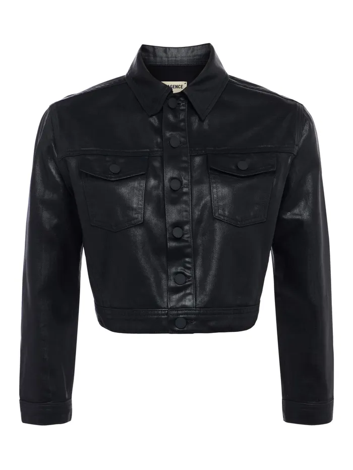 Women L039Agence Blazers and Jackets New Koda Coated Jacket Noir Coated Women L039Agence Blazers and Jackets New Koda Coated Jacket Noir Coated
