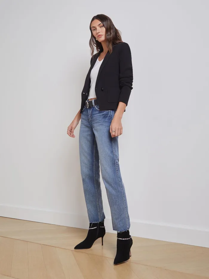 Women L039Agence Blazers and Jackets New Sofia Knit Blazer Black Women L039Agence Blazers and Jackets New Sofia Knit Blazer Black