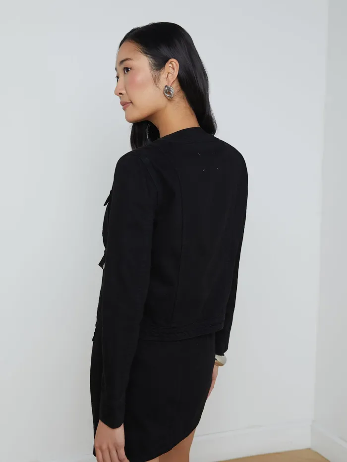 Women L039Agence Blazers and Jackets New Yari Denim Jacket Noir Women L039Agence Blazers and Jackets New Yari Denim Jacket Noir