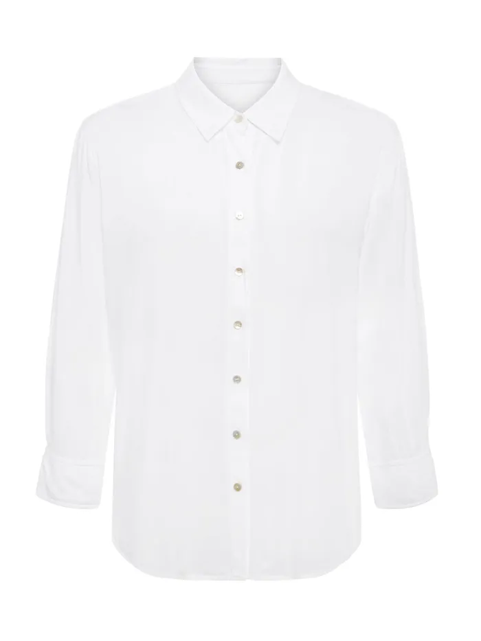 Women L039Agence Blouses and Tops Marlene Blouse White Women L039Agence Blouses and Tops Marlene Blouse White