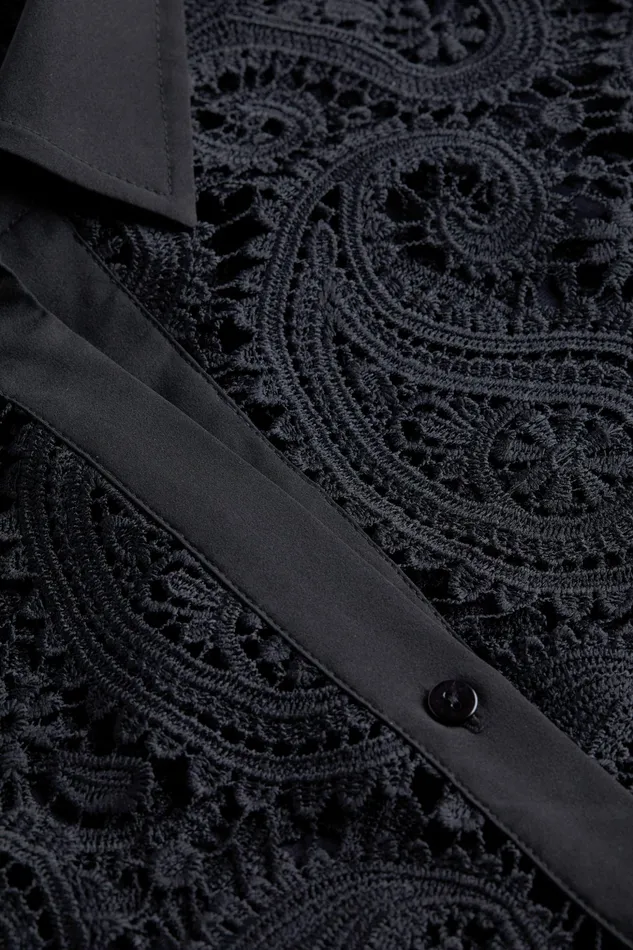 Women L039Agence Blouses and Tops Odelia Lace Blouse Black Women L039Agence Blouses and Tops Odelia Lace Blouse Black