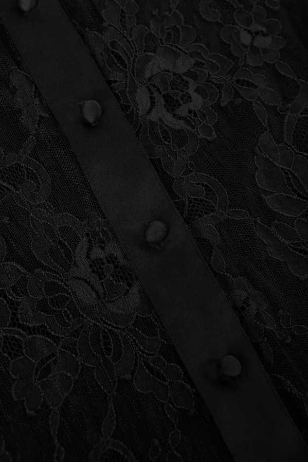 Women L039Agence Blouses and Tops Reims Lace Shirt Black Women L039Agence Blouses and Tops Reims Lace Shirt Black